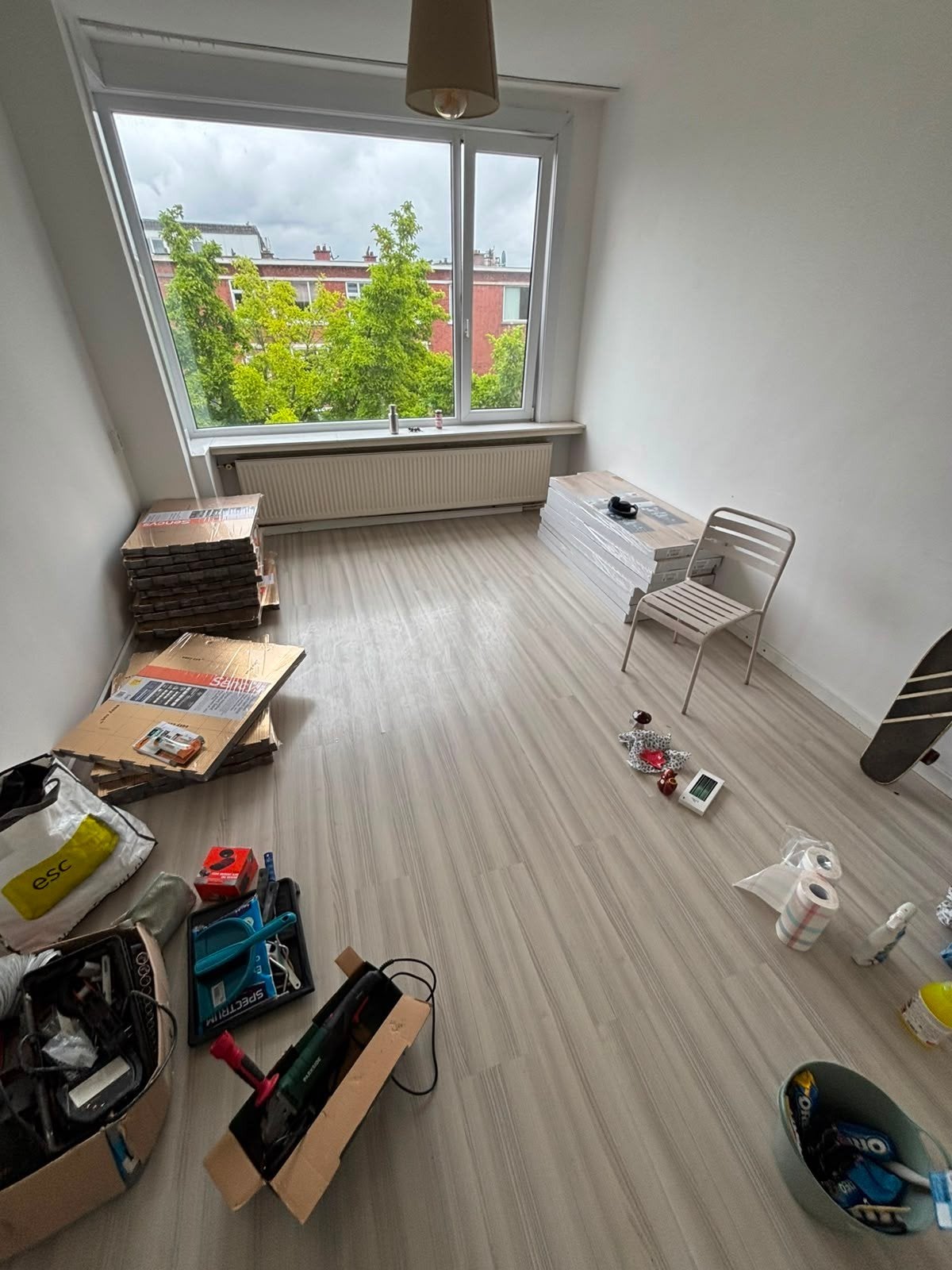 grijze vloer/laminaat 50-60m2 +-, Ophalen, 50 tot 150 cm, Zo goed als nieuw, 10 m² of meer