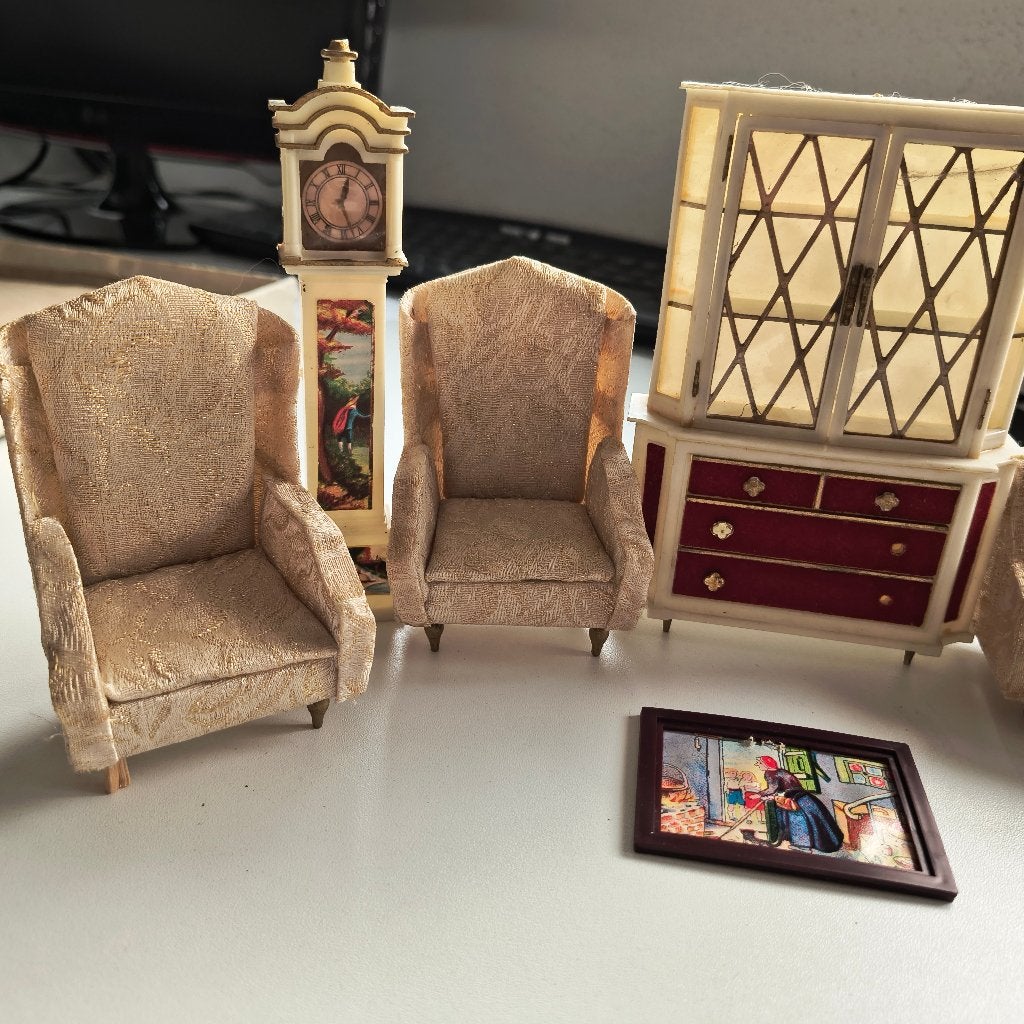 Unieke Vintage poppenhuis meubels, Ophalen of Verzenden, Gebruikt, Poppenhuis