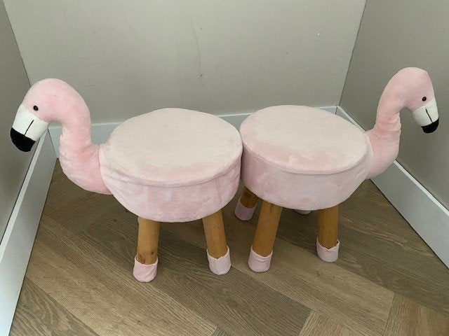 Leuke roze flamingo krukjes - set van 2, Ophalen, Gebruikt, Overige materialen