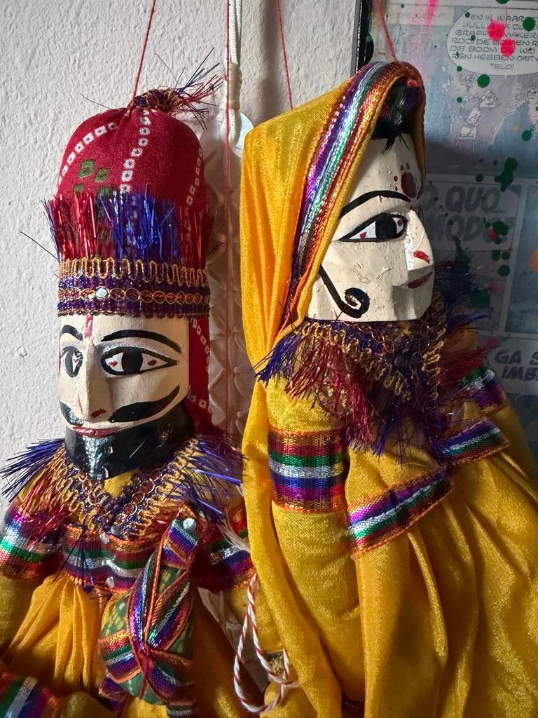 Decoratieve Indiase poppen - Handgemaakt, Verzamelen, Poppen, Ophalen of Verzenden, Zo goed als nieuw, Pop