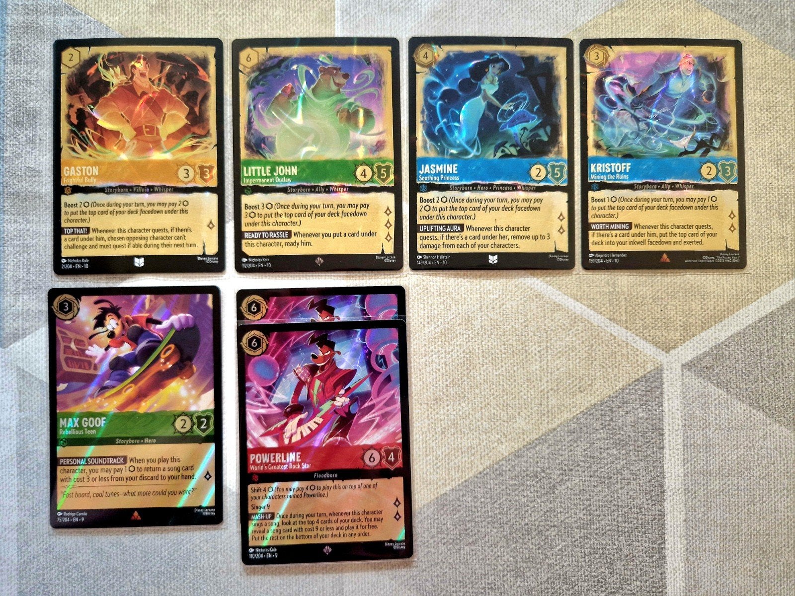 Diversen HOLO kaarten zie foto lorcana disney, Ophalen of Verzenden, Zo goed als nieuw, Foil