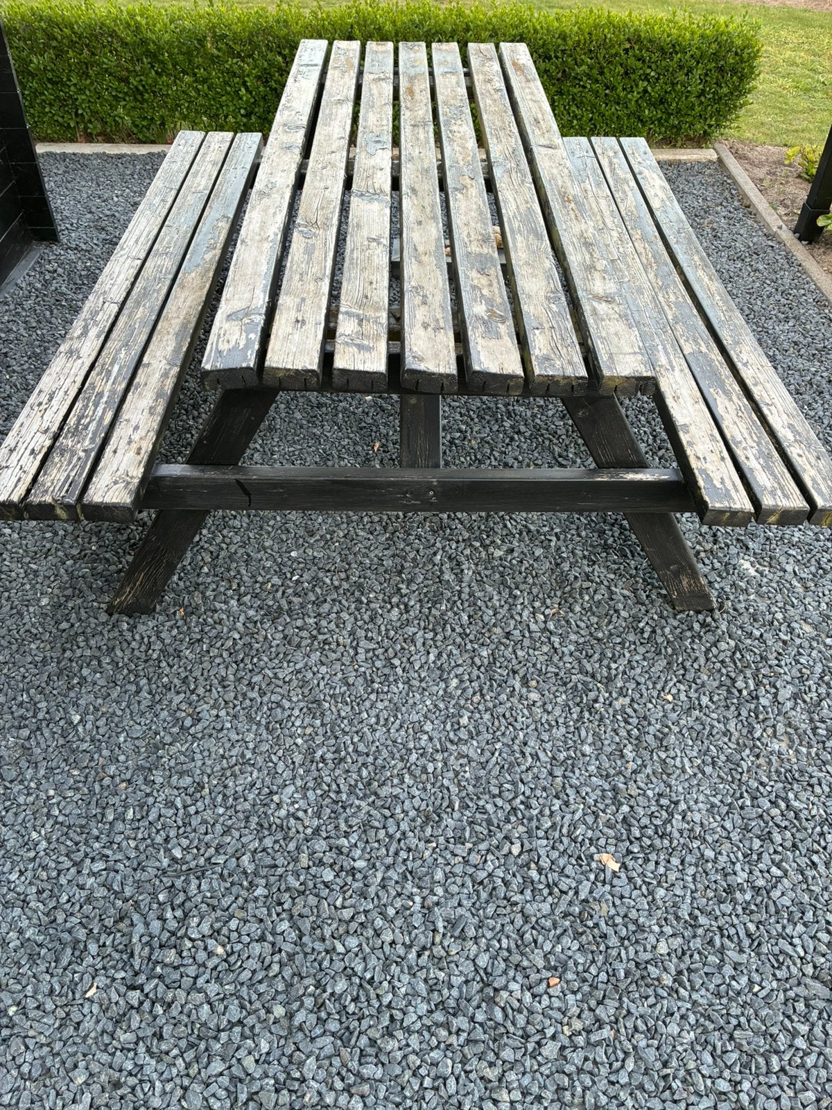 Picknicktafel, Tuin en Terras, Ophalen, Gebruikt, Rechthoekig, Hout