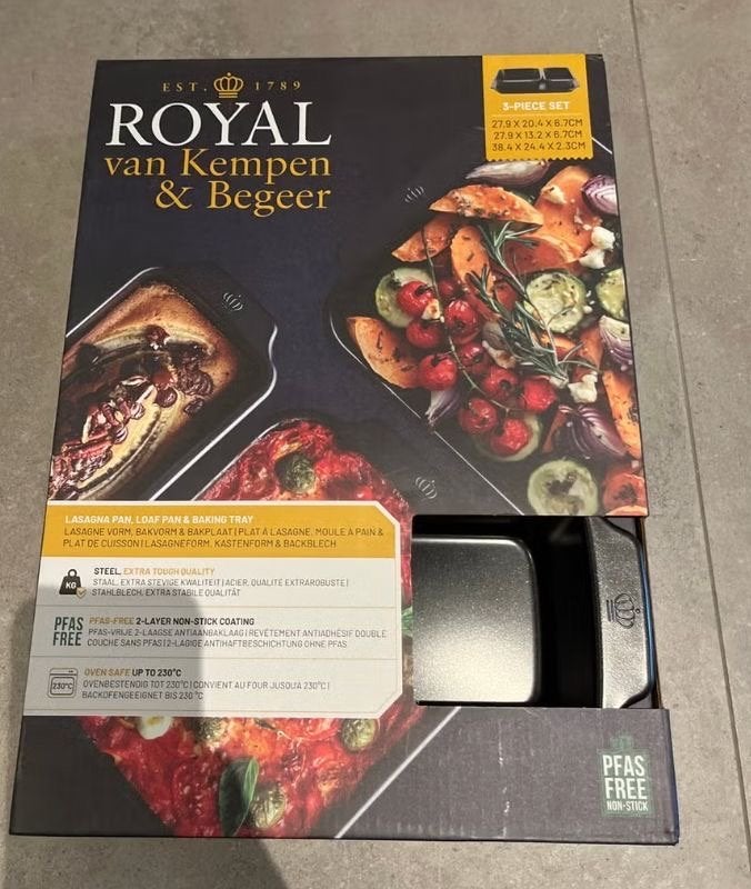 Royal van Kempen & Begeer 3-delige bakvormenset NIEUW, Ophalen, Nieuw, Zwart, Metaal