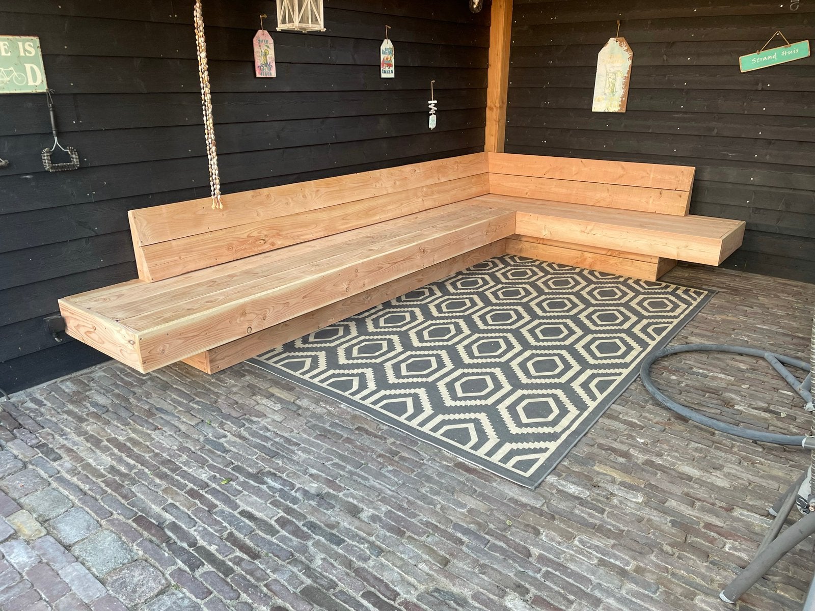 Douglas loungebank zwevend model, Tuin en Terras, Tuinsets en Loungesets, Meer dan 8 zitplaatsen, Nieuw, Ophalen of Verzenden