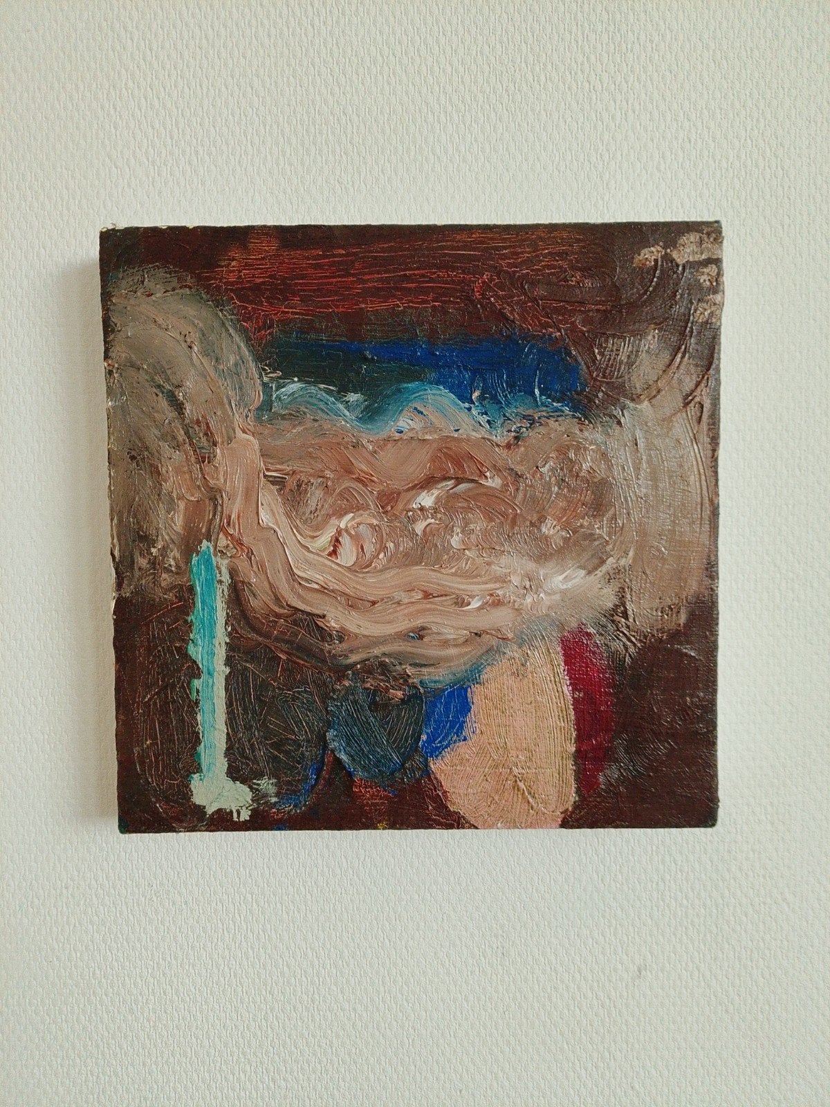 Abstract olieverfschilderij op doek, Ophalen of Verzenden
