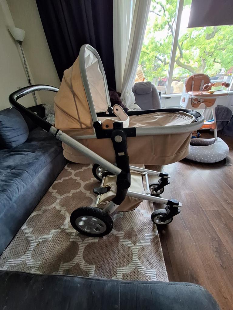 Joolz day kinderwagen met reiswieg - Beige, Gebruikt, Combiwagen, Met reiswieg, Ophalen