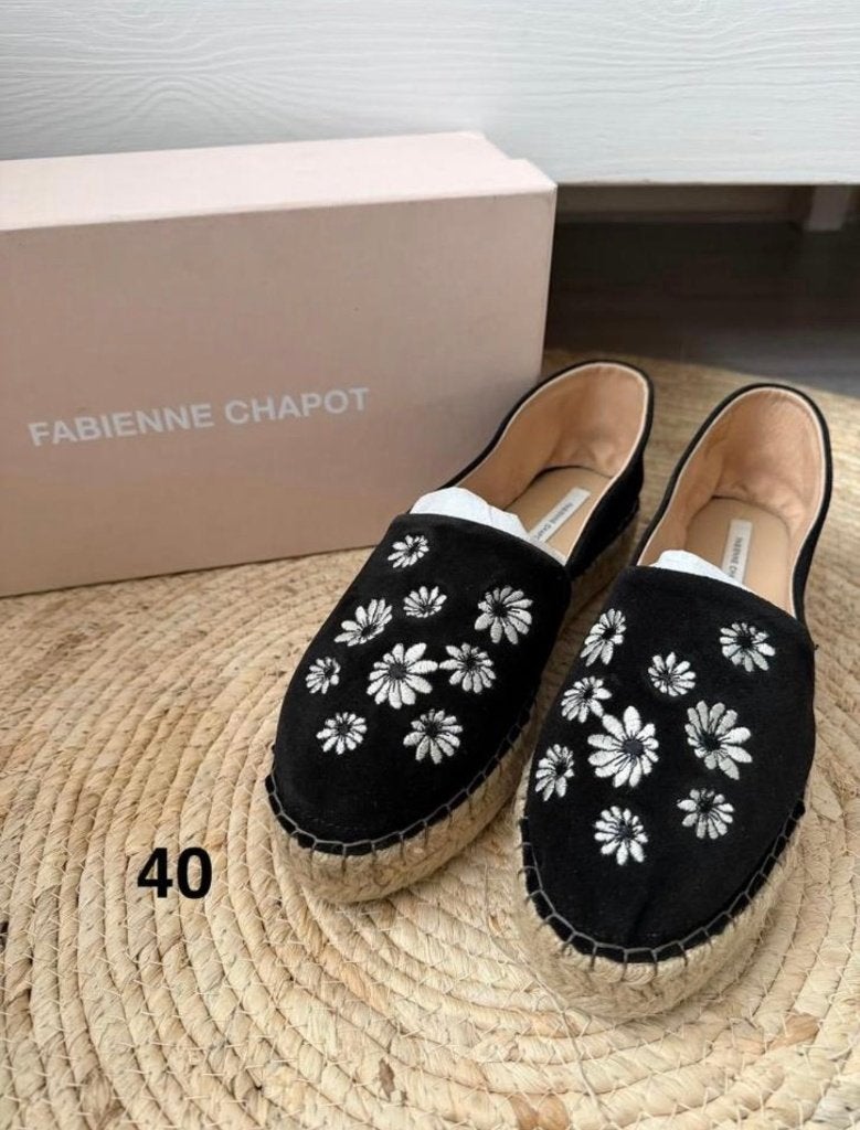 NIEUW > Zwart/witte Fabienne Chapot Espadrilles / 40, Kleding | Dames, Verzenden, Zwart, Nieuw, Fabienne Chapot