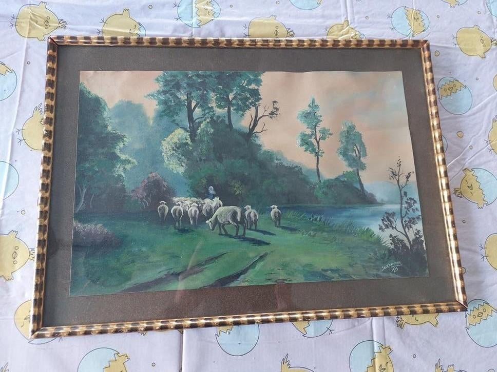 Aquarel schilderij van Jack Meerman 1933, Antiek en Kunst, Verzenden