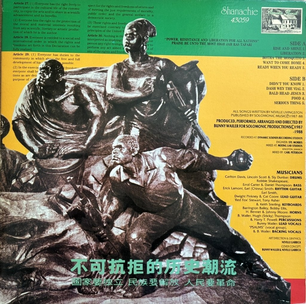 Bunny Wailer - Liberation (vinyl Reggae), Ophalen, LP, Gebruikt, 12 inch