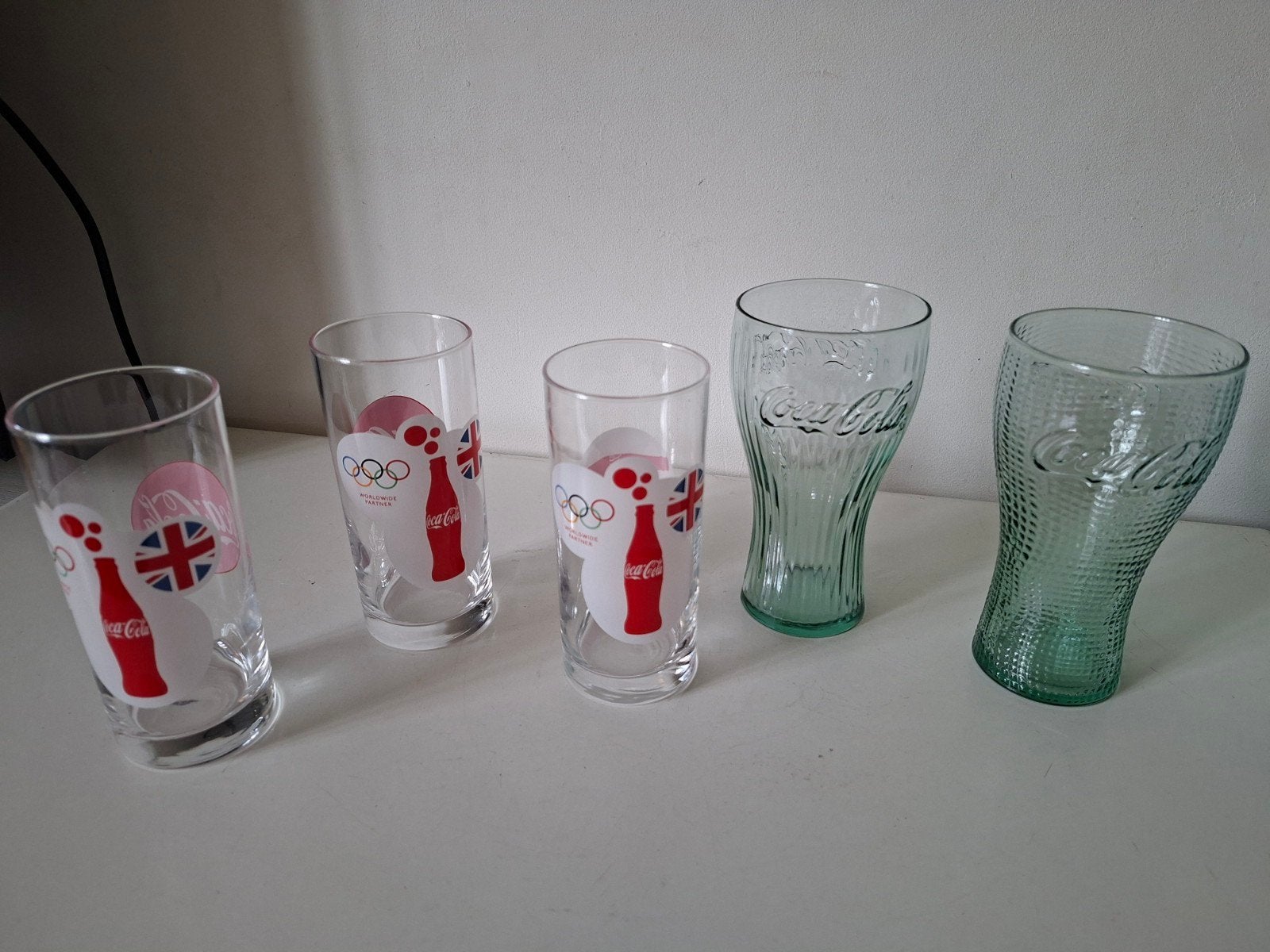 Coca-Cola glazen - set van 5 stuks Olympische Spelen Londen, Ophalen of Verzenden, Gebruikt