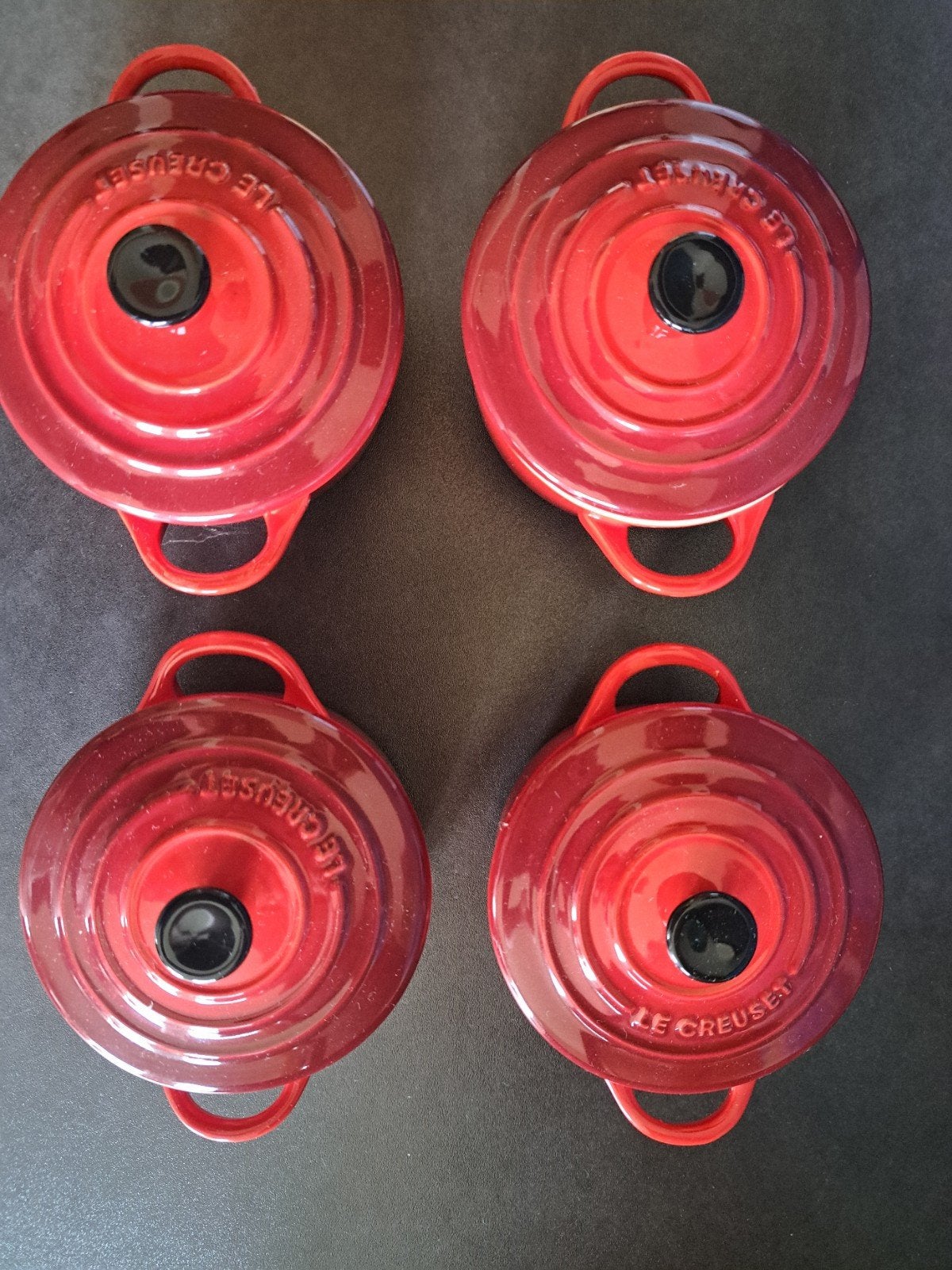 Le Creuset mini-pannetjes en ovenschaaltjess, Le Creuset, Ophalen of Verzenden, Zo goed als nieuw, Kookpan