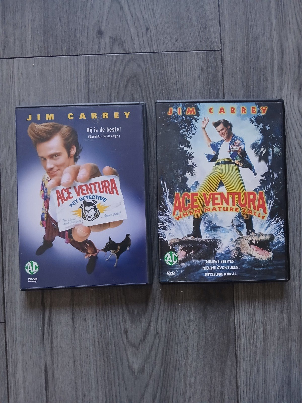 Ace Ventura: Pet Detective & When Nature Calls (Deel 1 & 2), Cd's en Dvd's, Dvd's | Overige Dvd's, Zo goed als nieuw, Inclusief doosje