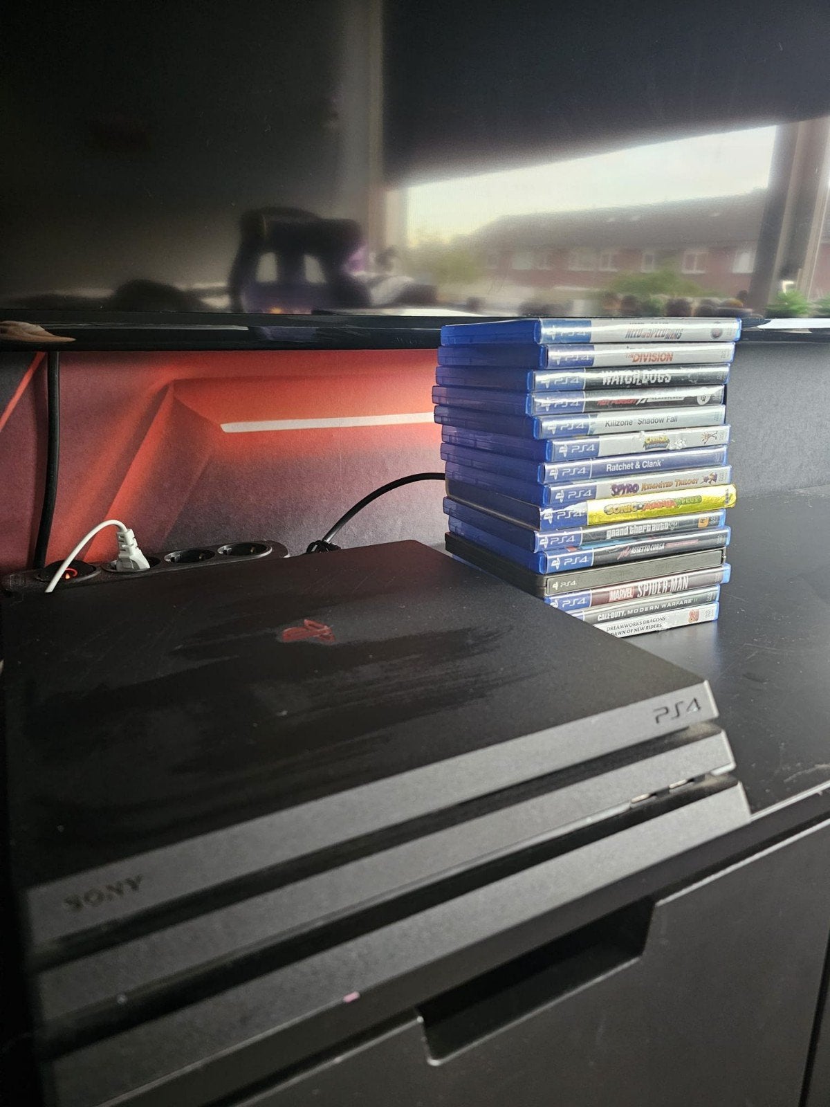 PS4 Pro met Playseat, stuur en 15 games, Ophalen, 1 TB, Met 1 controller, Pro