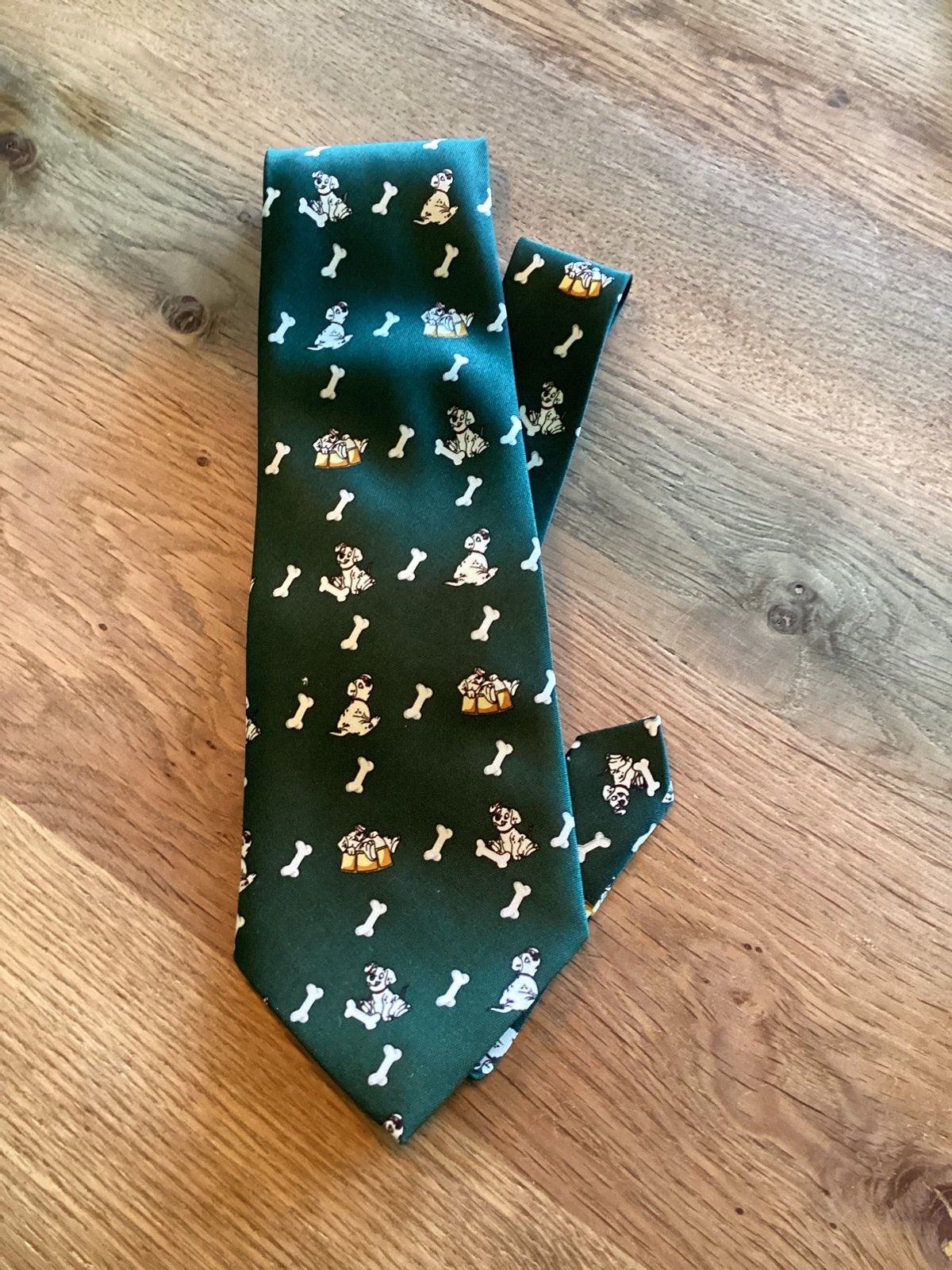 Stropdas hond, Verzenden, Gedragen, Groen, Met patroon