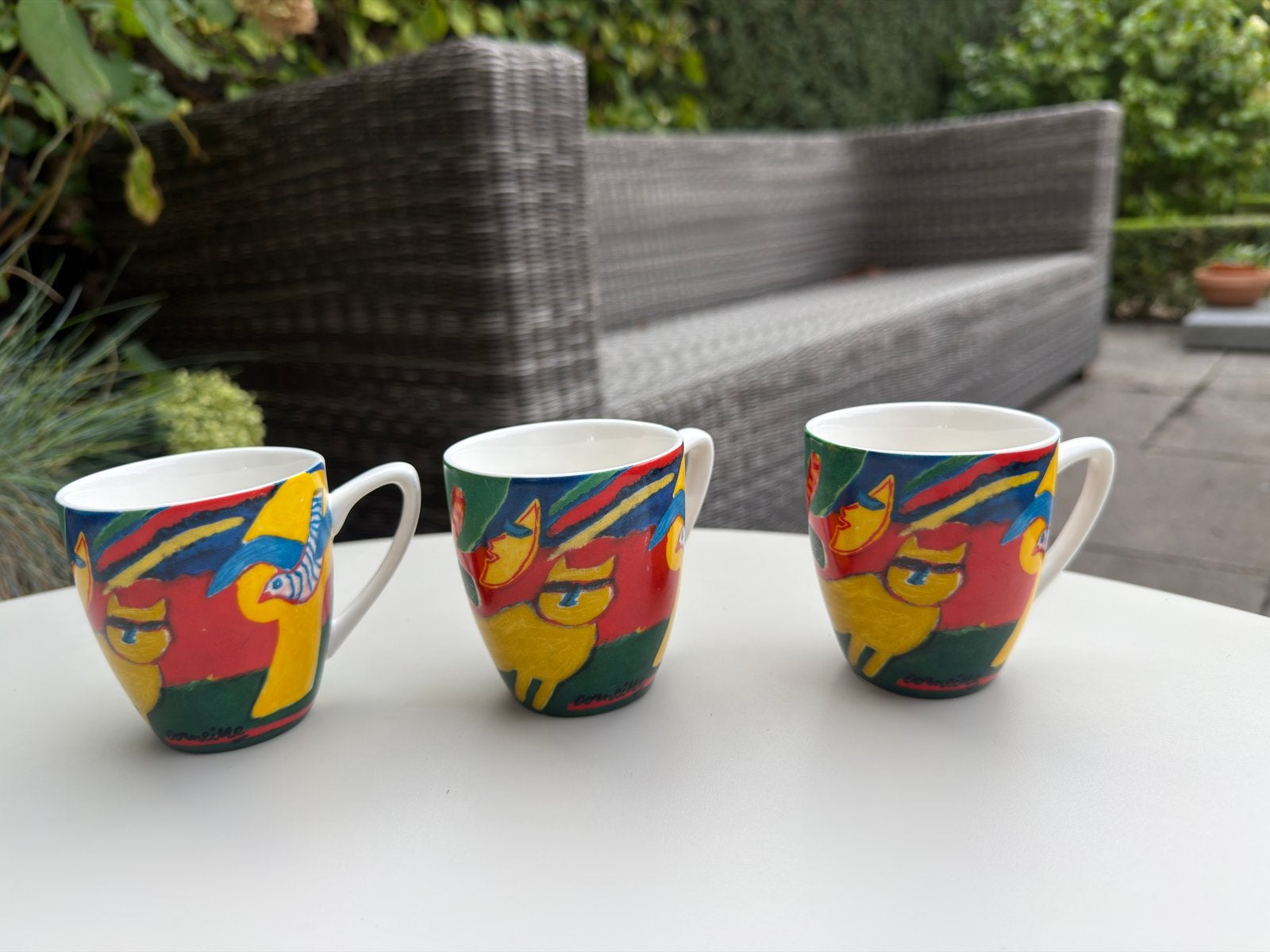 3x Corneille kopjes - Kleurrijk en Uniek Design, Ophalen of Verzenden