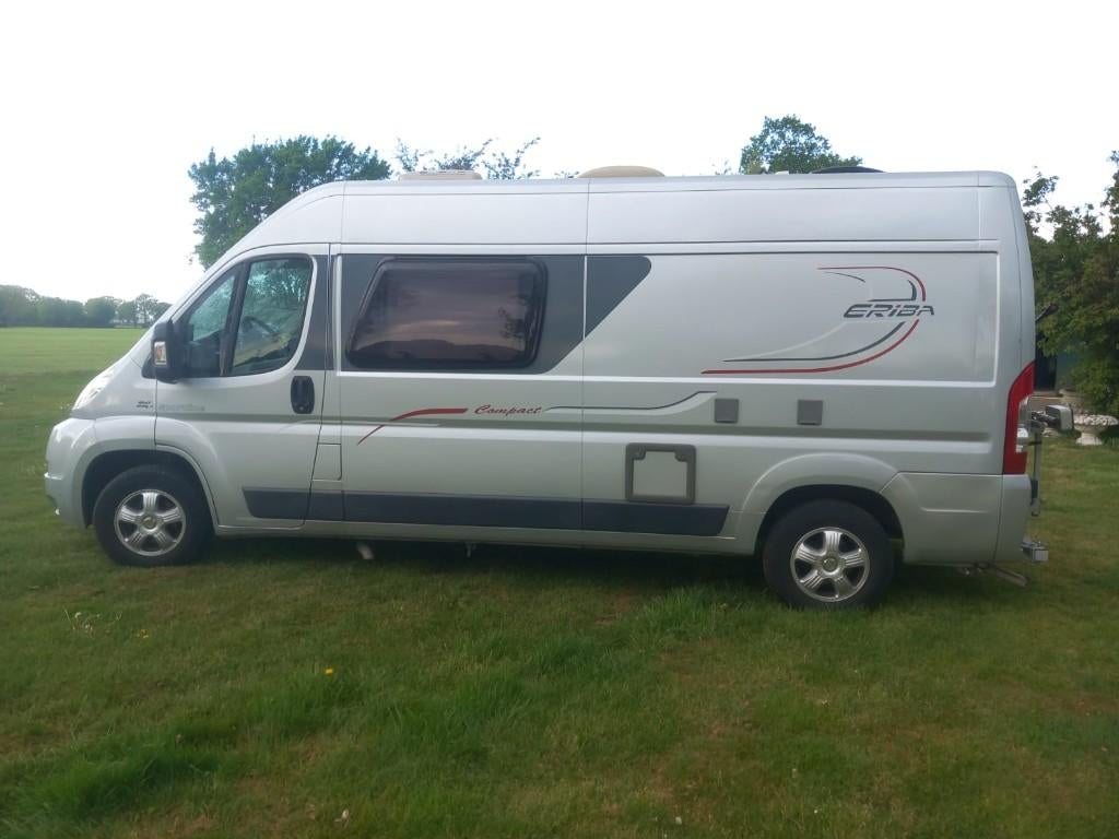 Hymer Fiat Ducato 2.3 grijze buscamper, Caravans en Kamperen, Campers, Particulier, tot en met 4, Buscamper of Camperbus, Hymer
