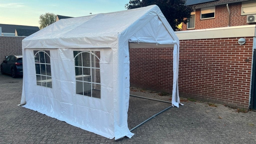 Partytent 4x3 incl Flightcase, Ophalen, Partytent, Minder dan 4 meter, Zo goed als nieuw