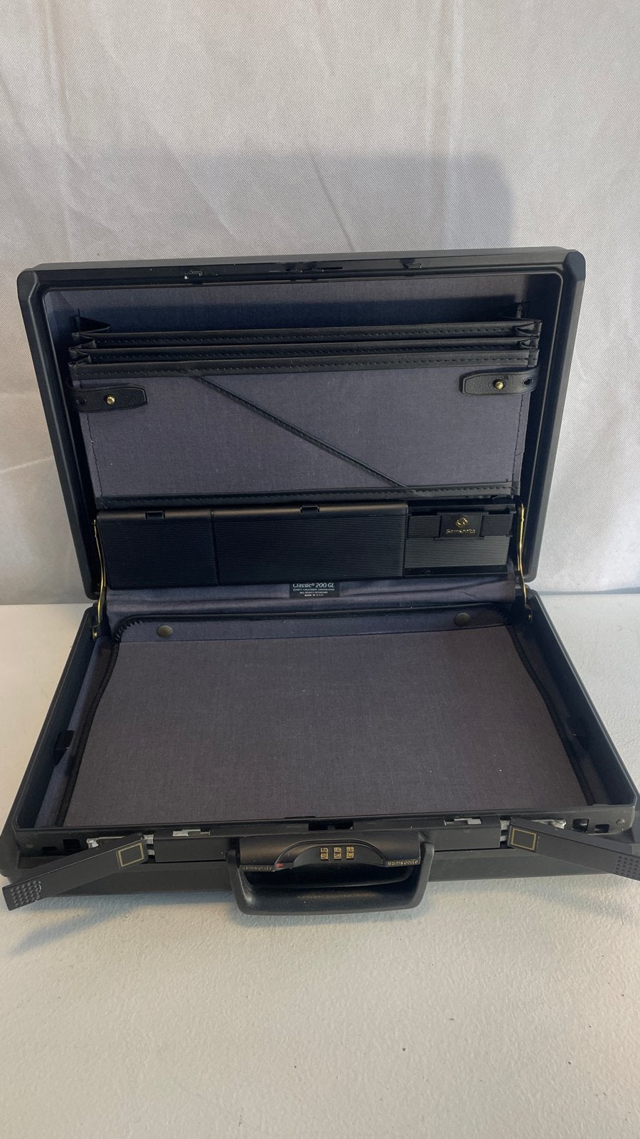 Samsonite Classic 200 GL Aktetas - Zwart, Vintage, 40 tot 60 cm, Gebruikt, 20 tot 30 cm, Zwart