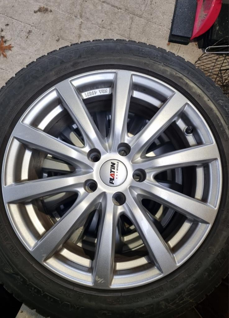 4 stuks winterbanden Dunlop met aluminium velgen, Ophalen