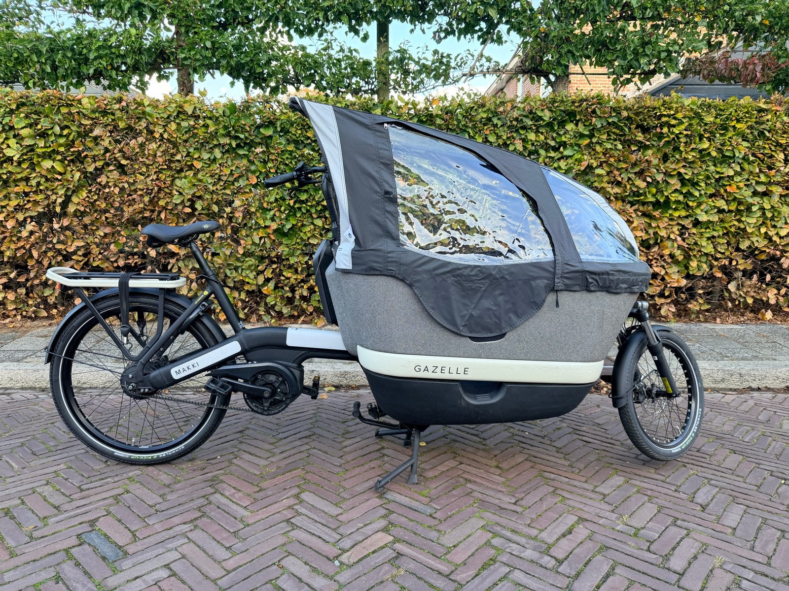 Gazelle Makki Bakfiets - 500Wh, Nieuwe Huif & Banden, Fietsen en Brommers, Gebruikt, Elektrisch, Ophalen of Verzenden, 2 kinderen