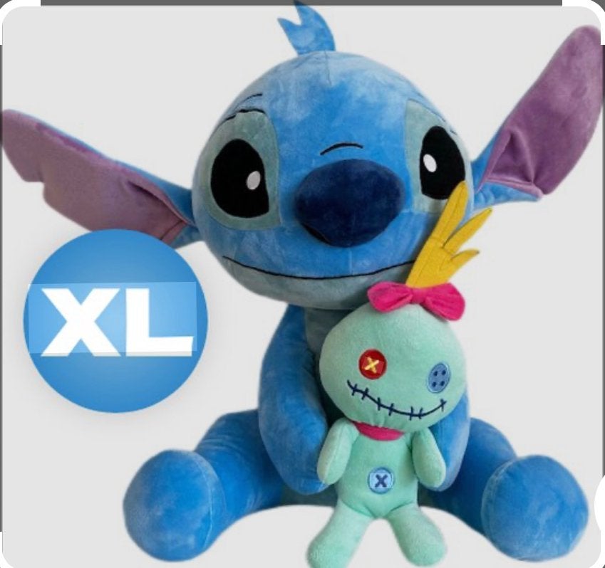 Grote Disney Stitch knuffel met Scrump knuffel XL, Disney, Disney, Overige typen, Blauw