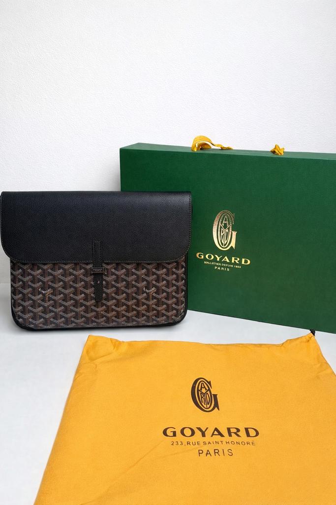 Goyard Coursir Messenger Bag Zwart, Sieraden, Tassen en Uiterlijk, Tassen | Schoudertassen, Overige merken, Zwart, Ophalen of Verzenden