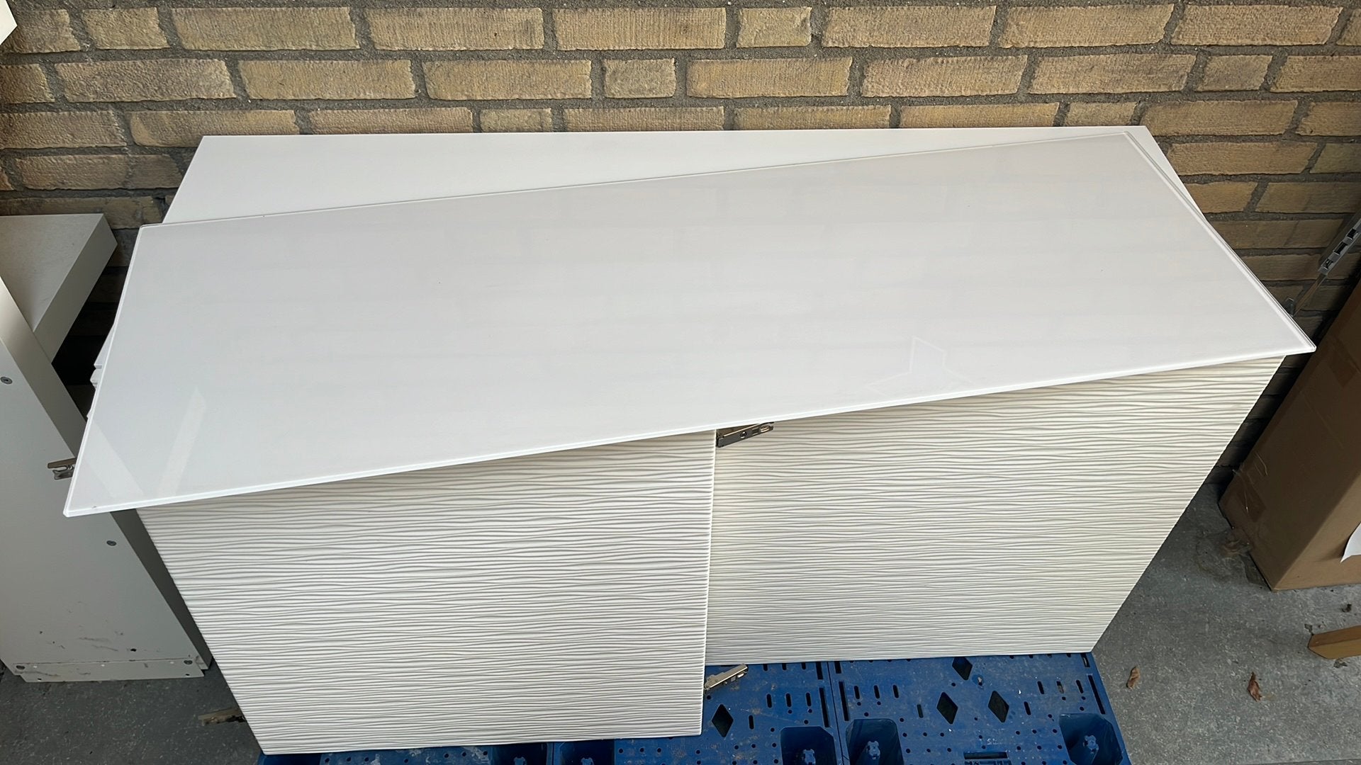 Glasplaat wit van Ikea voor de serie besta, Ophalen, Zo goed als nieuw, 70 tot 120 cm