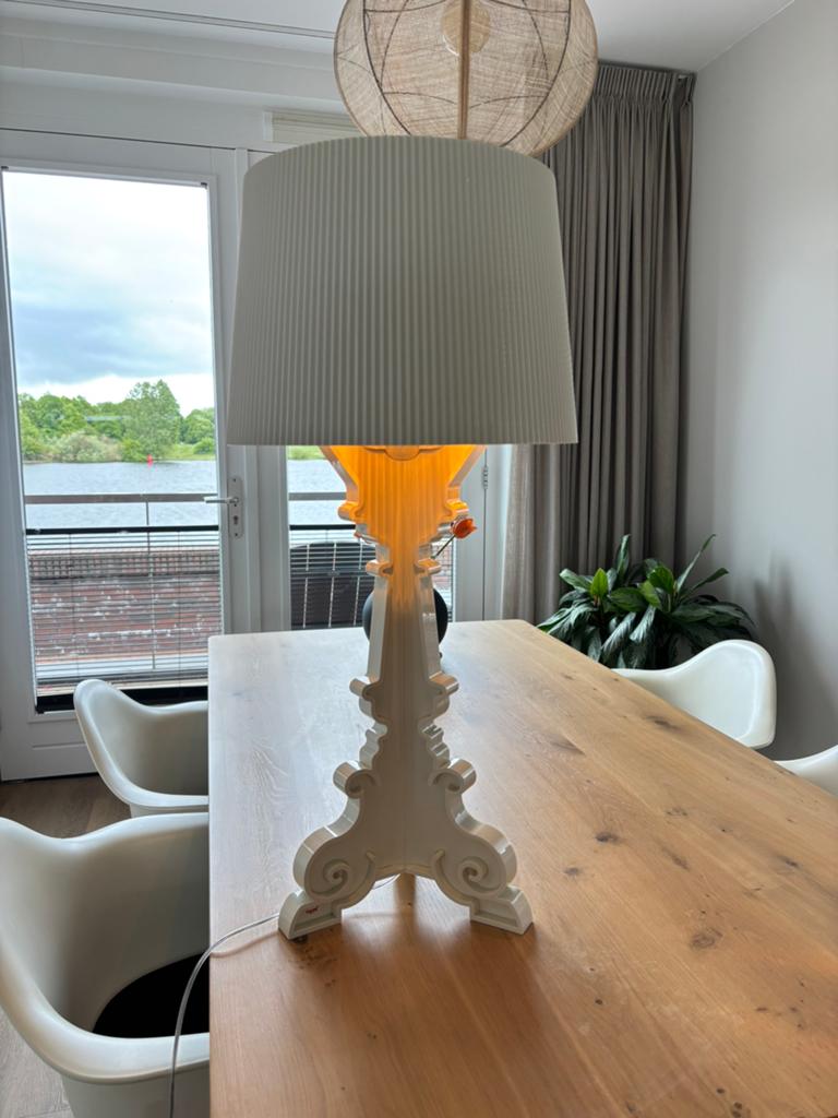 Kartell Bourgie tafellamp - limited edition white gold, Ophalen, Gebruikt, Modern, design, 50 tot 75 cm