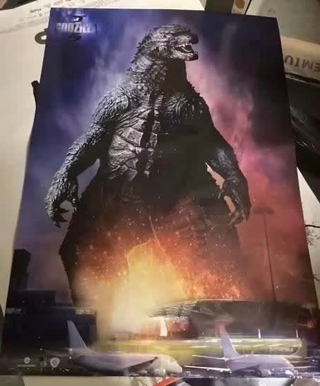 poster Godzilla, Ophalen of Verzenden, Zo goed als nieuw, A1 t/m A3, Film en Tv