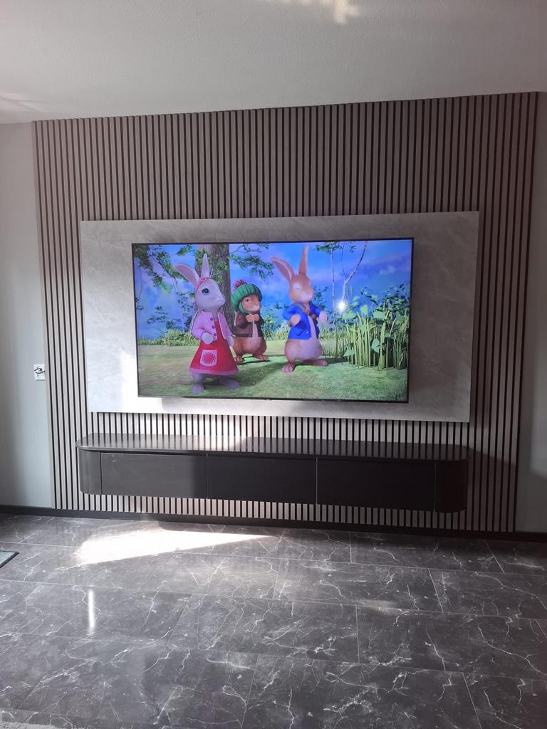 Cinewall / TV wand op maat – zuid Holland, Huis en Inrichting, Haarden, Ophalen of Verzenden, Zo goed als nieuw, Inbouwhaard, Elektrische haard