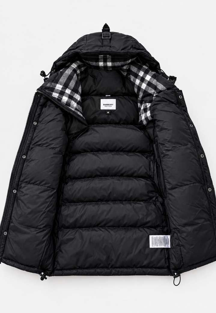 Burberry London England donsjas met afneembare mouwen, Zwart, Ophalen of Verzenden, Zo goed als nieuw, Burberry