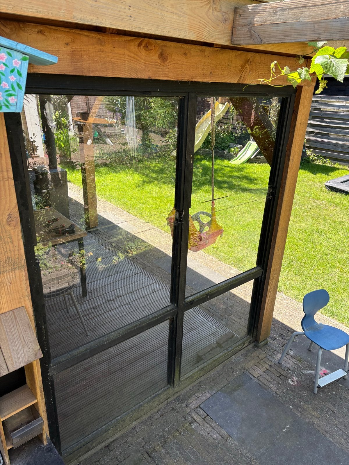2x gehard glas 84x199 cm ideaal voor overkapping/veranda”, Ophalen, Gevelraam of Ruit, Gebruikt, 80 tot 120 cm