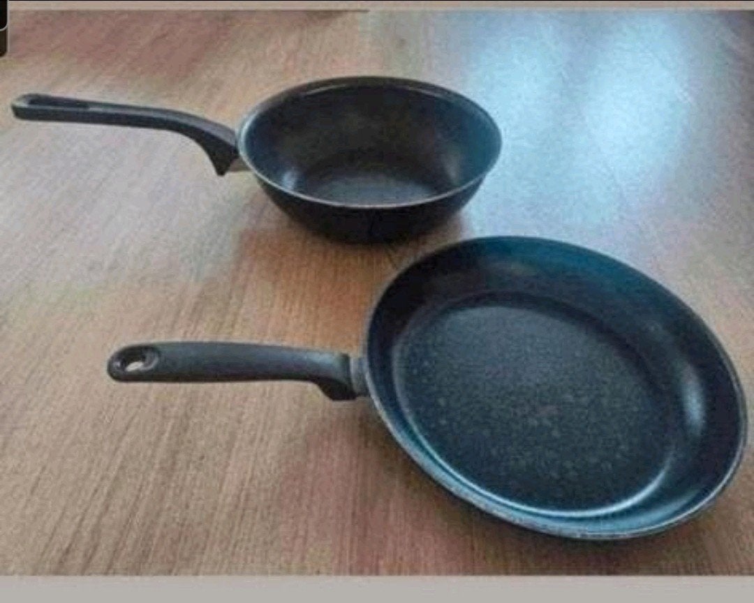 Pannenset - Koekenpan en Wok Jamieoliver & greenpan, 28 cm, Gebruikt, Antiaanbaklaag, Ophalen of Verzenden, Overige merken