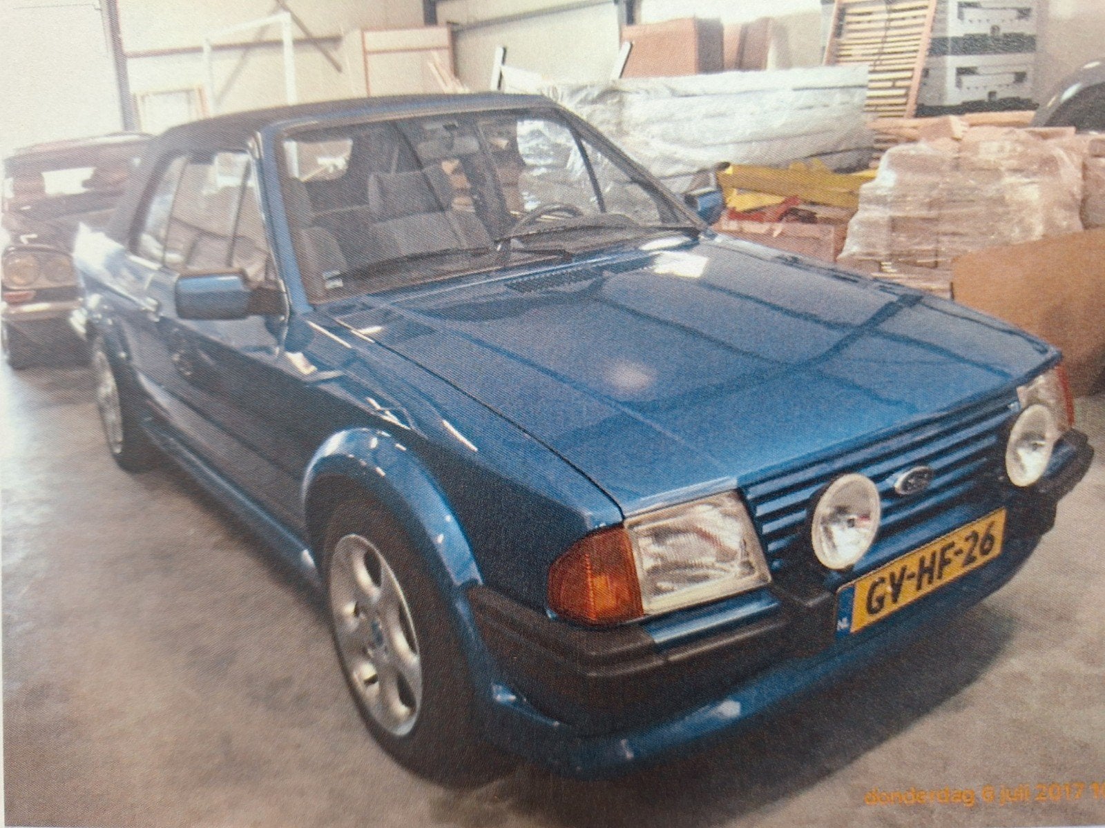 Ford Escort 1.6 I Cabrio 1984 Blauw, Voorwielaandrijving, 4 cilinders, Cabriolet, Blauw