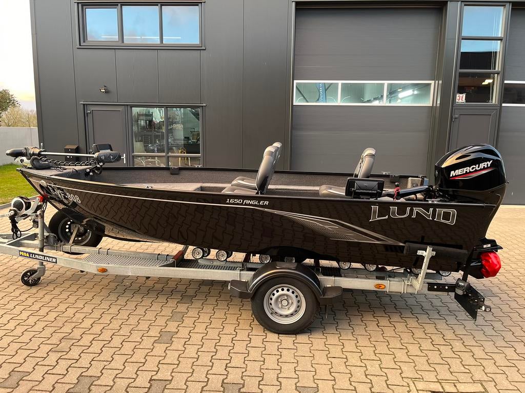Lund 1650 Angler Tiller - Mercury F50, Watersport en Boten, Vis- en Consoleboten, Ophalen, Aluminium, Zo goed als nieuw, Buitenboordmotor