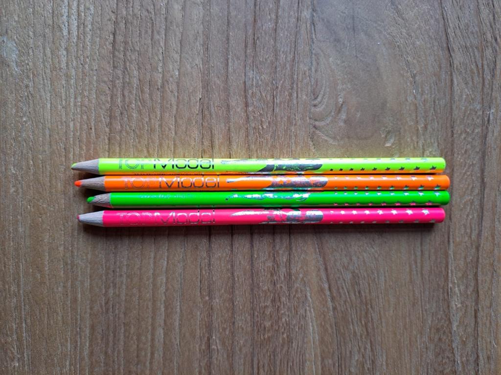 Topmodel 4x neon potloden, Ophalen of Verzenden, Zo goed als nieuw, Potlood of Stift
