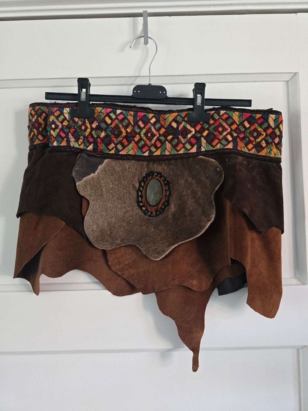 handmade boho chic rokje, Maat 38/40 (M), Bruin, Ophalen of Verzenden, Zo goed als nieuw