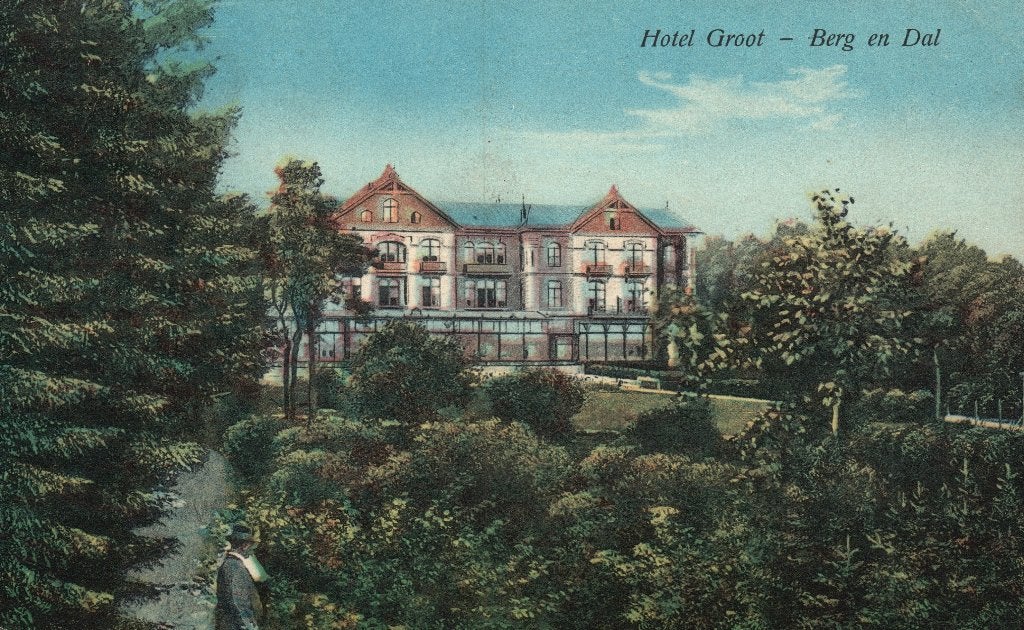 Hotel Groot, Berg en Dal (1925) 129129, Ophalen of Verzenden, 1920 tot 1940, Gelopen, Gelderland