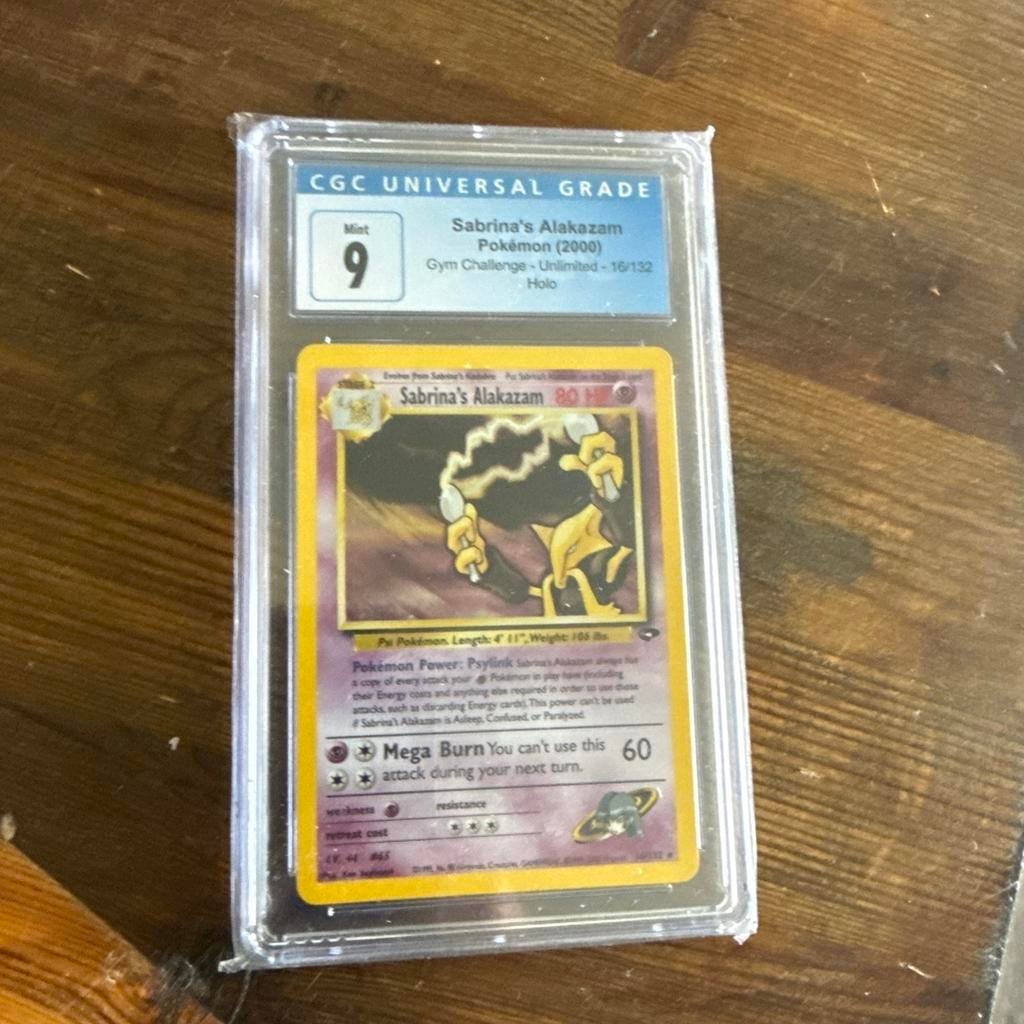 Sabrina's Alakazam Pokémon Kaart CGC 9 Holo Gym Challenge, Hobby en Vrije tijd, Verzamelkaartspellen | Pokémon, Ophalen of Verzenden
