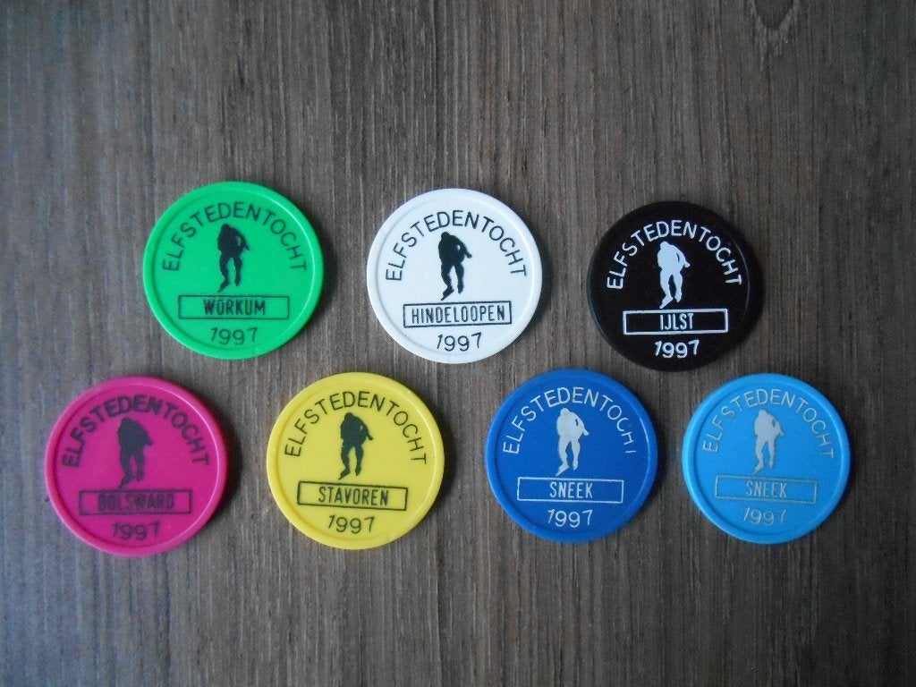 Consumptiemunten Elfstedentocht uit 1997, Ophalen of Verzenden, Overige materialen, Nederland