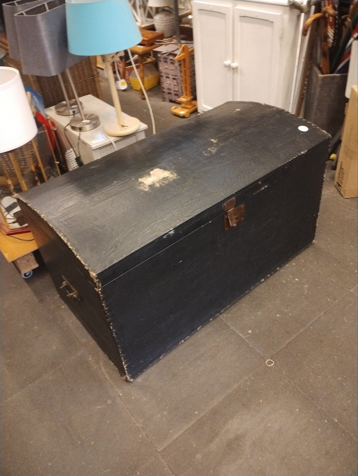 Antieke dekenkist - 108x60x60 cm, Ophalen, 50 – 75, Gebruikt, 50 tot 100 cm