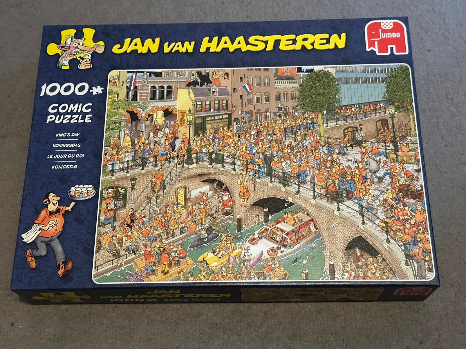 Puzzel Jan van Haasteren 1000 stukjes Koningsdag, nieuw, Hobby en Vrije tijd, Denksport en Puzzels, Ophalen of Verzenden, 500 t/m 1500 stukjes