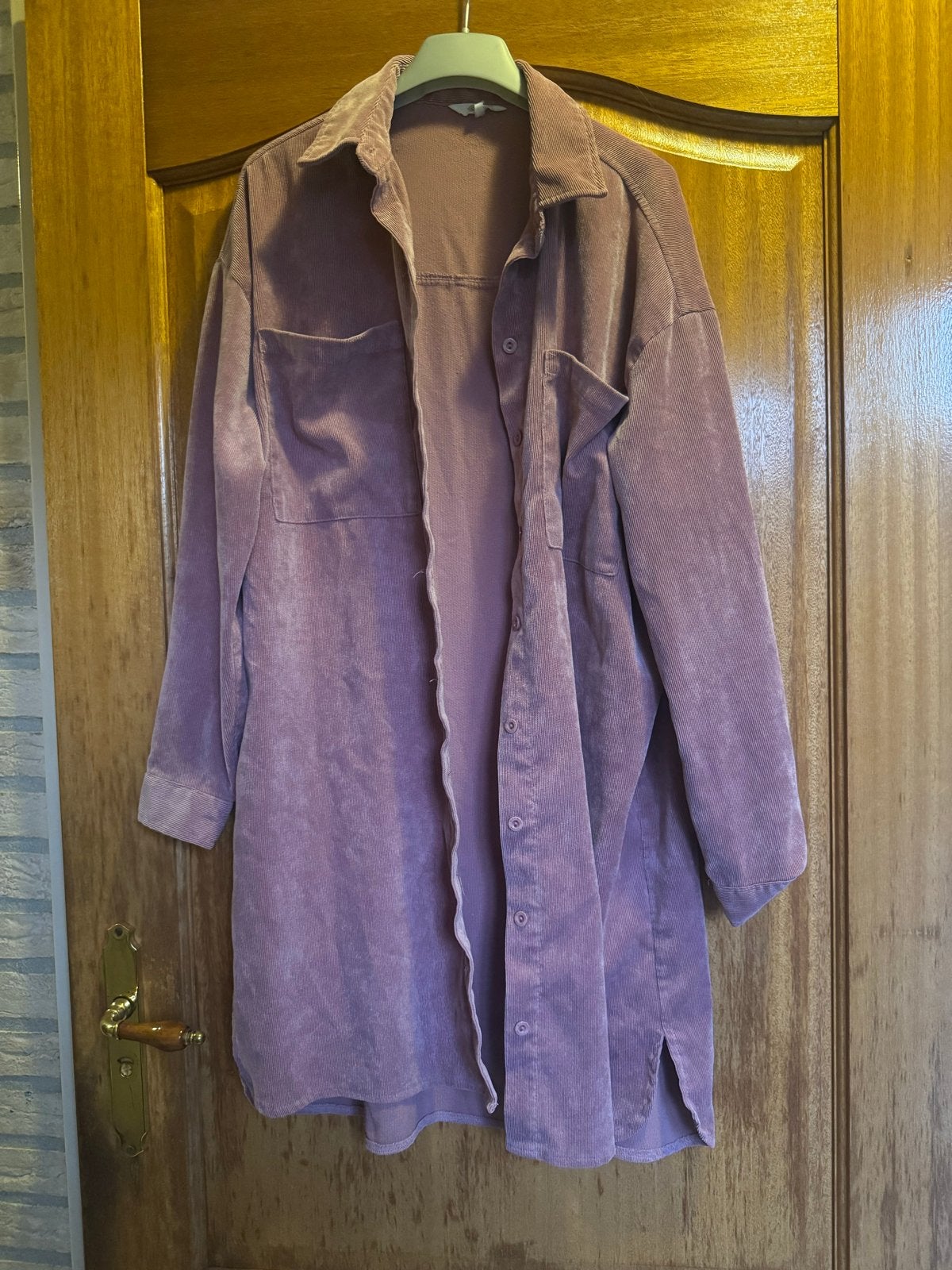 Dames corduroy overhemdblouse - bien blue - L, Ophalen of Verzenden, Zo goed als nieuw, Maat 42/44 (L), Paars