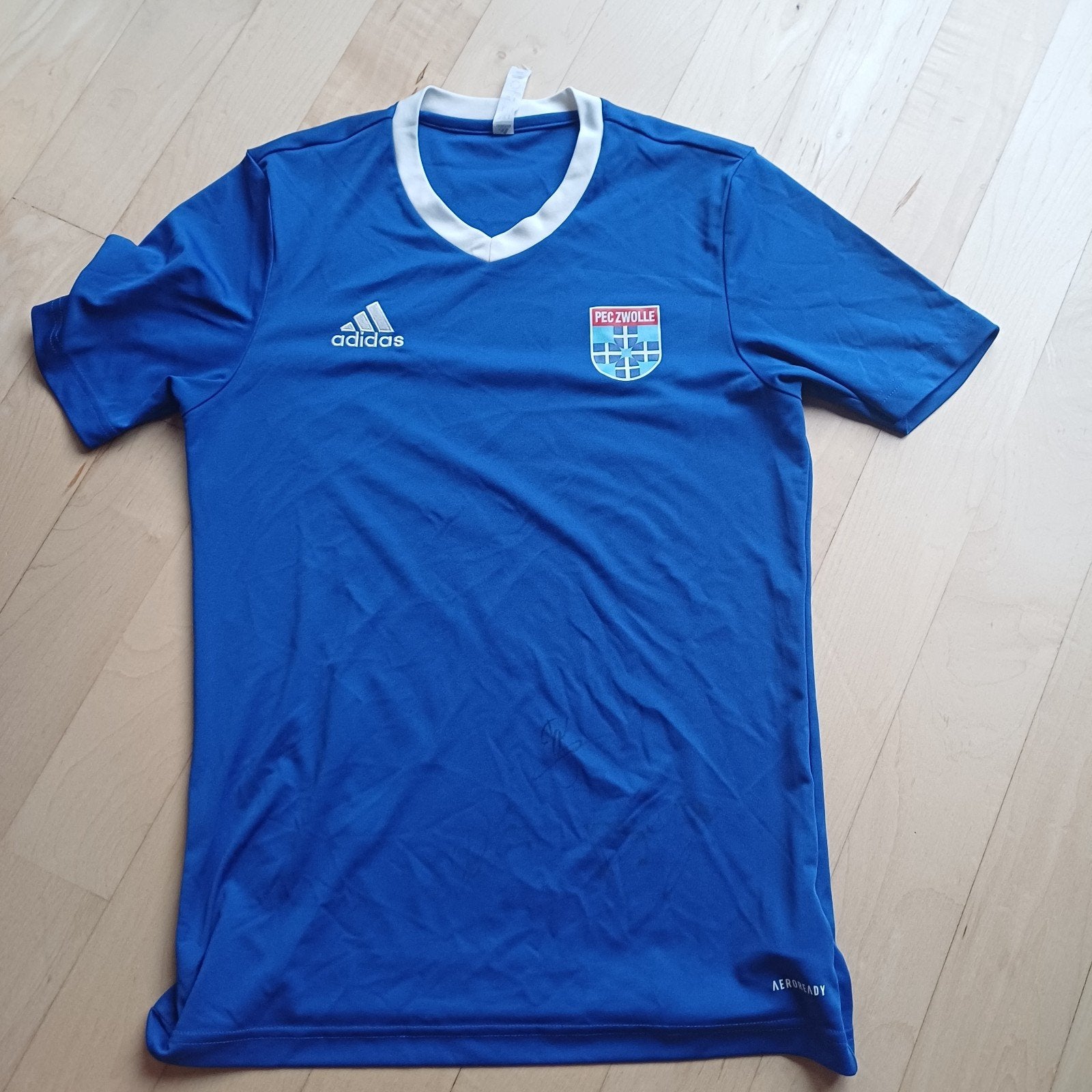 PEC Zwolle Adidas voetbalshirt - Maat S, Blauw, Ophalen of Verzenden, Zo goed als nieuw, Adidas