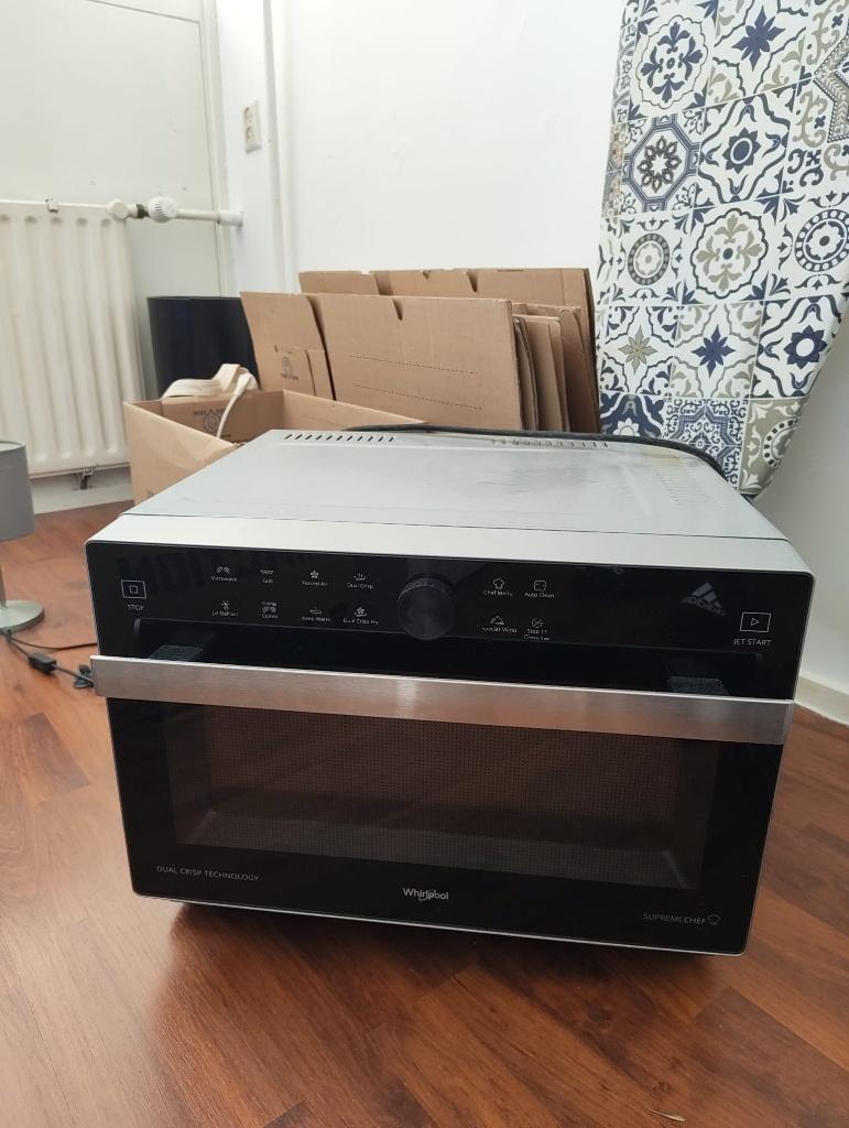 Whirlpool Supreme Chef Combi-magnetron – Dual Crisp Oven, Ophalen, Combimagnetron, Crisp, Gebruikt