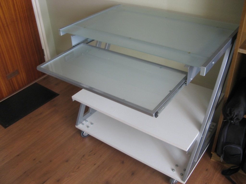 bureau, Ophalen, Gebruikt, Industrieel, Computerbureau