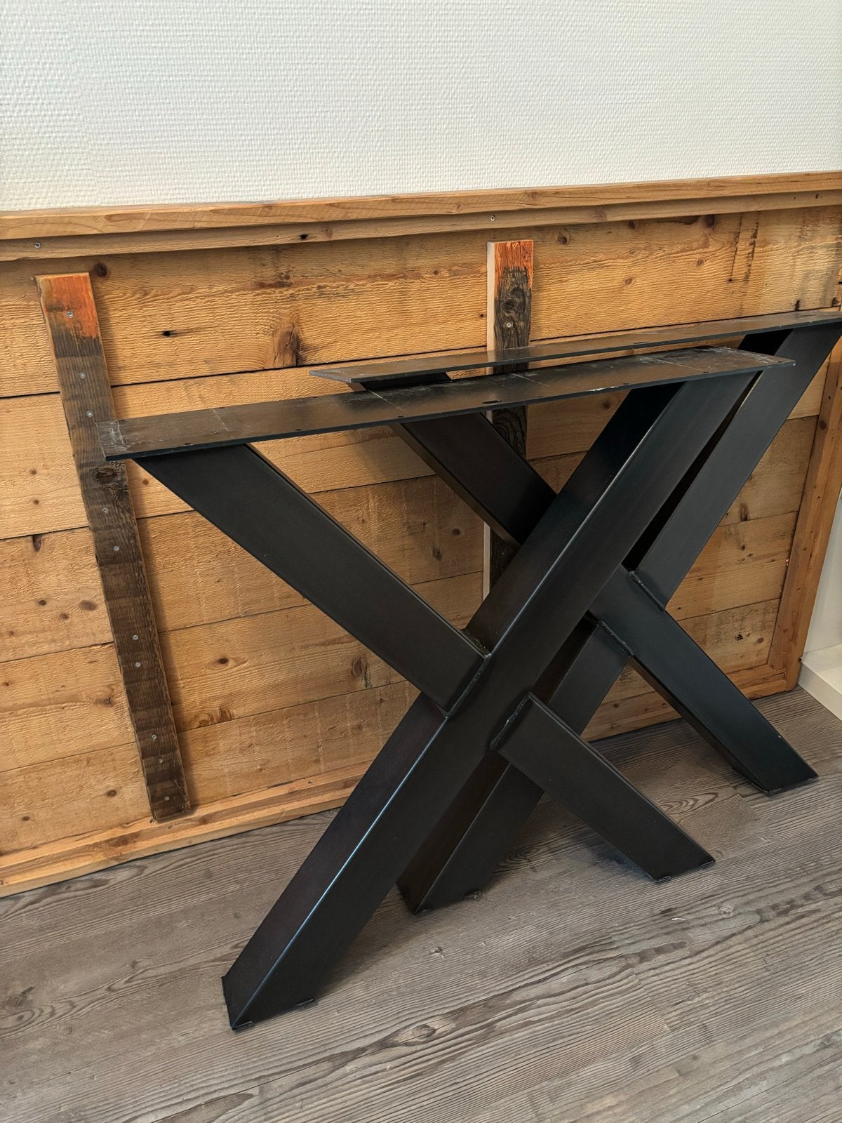 Stalen tafelpoten - X-vormig onderstel voor eettafel, Tafelpoot, Gebruikt, 50 tot 100 cm, Ophalen of Verzenden