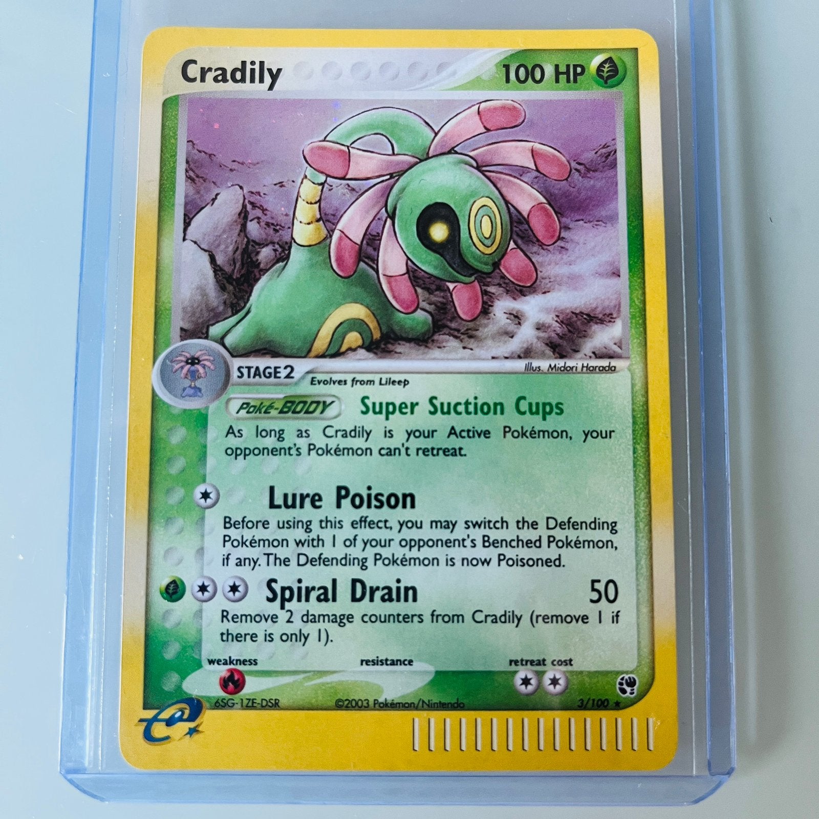 Pokémon: Cradily Kaart [Sandstorm], Ophalen of Verzenden, Zo goed als nieuw, Losse kaart, Foil