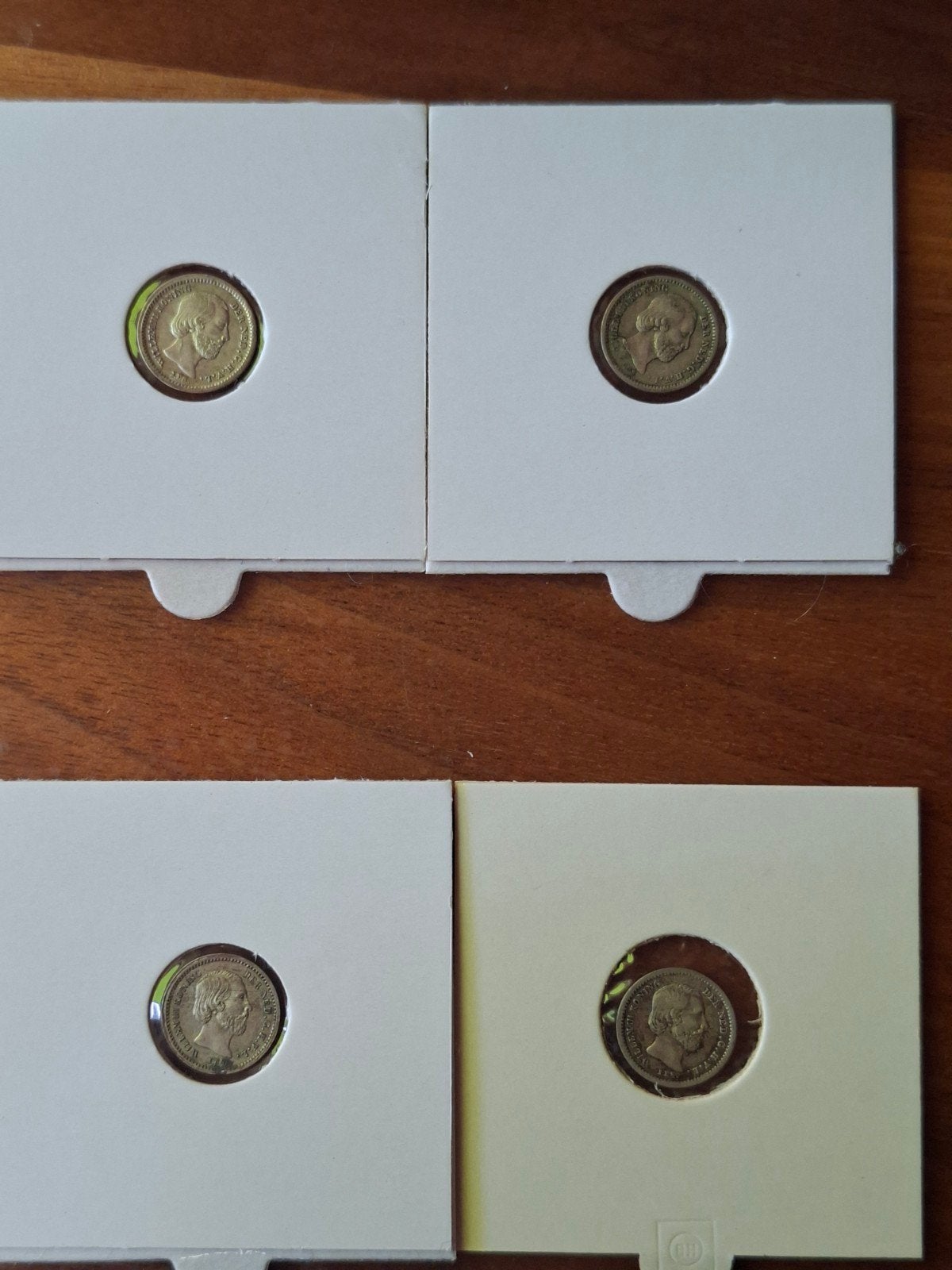 4 stuks 5 cent 1850 zeer fraai en prachtig willem III, Postzegels en Munten, Munten | Nederland, Koning Willem III, Setje, Zilver