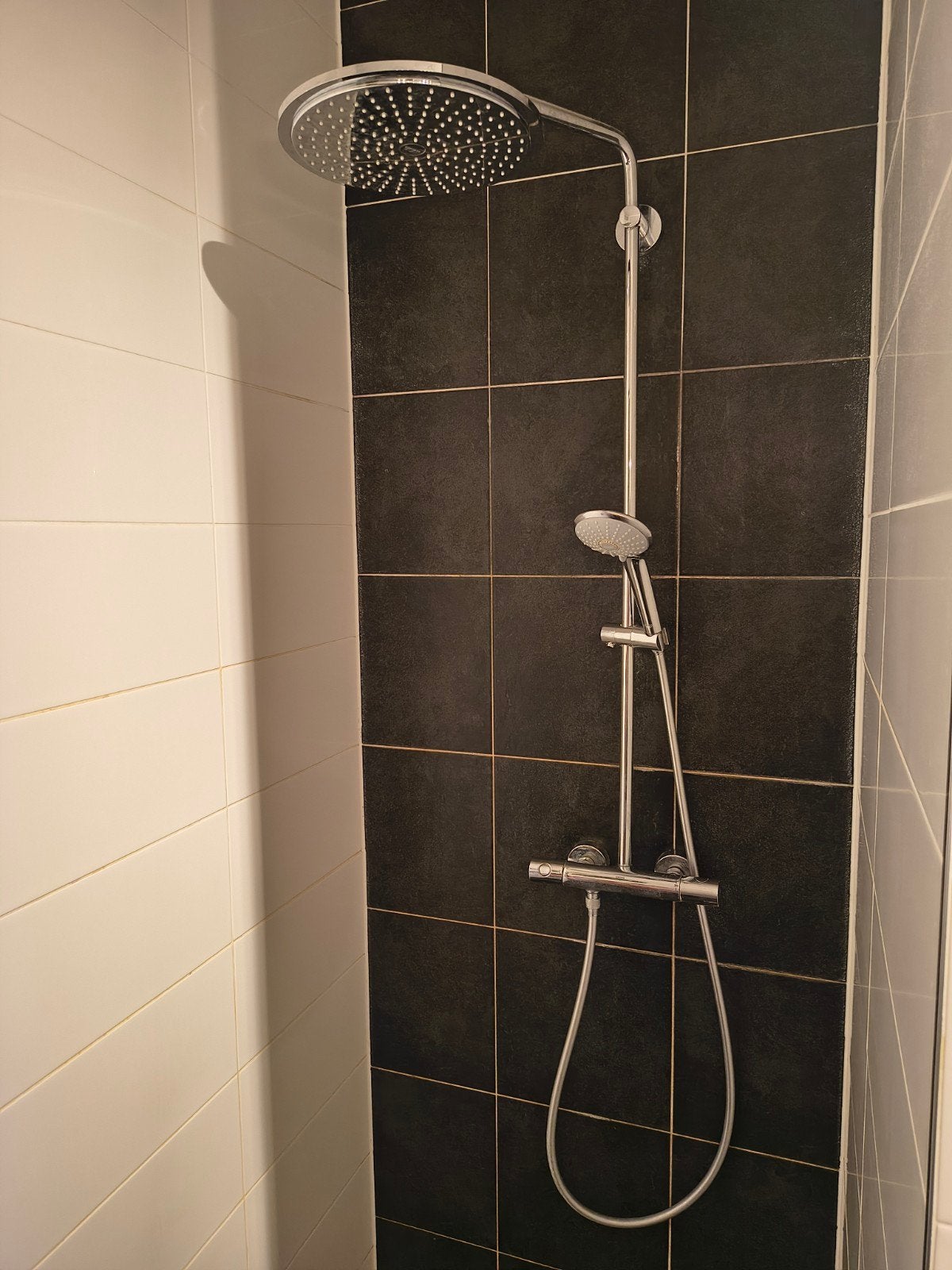Grohe opbouw regendouche diameter 31cm met aparte handdouche, Ophalen, Gebruikt, Chroom, Douche
